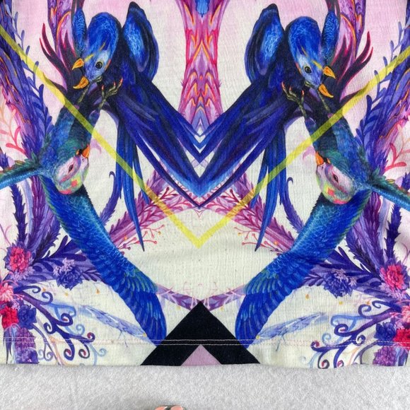 ADIDAS Womens M Multicolor Floral Birds Tropical Print Summer Tank Top - Picture 12 of 12